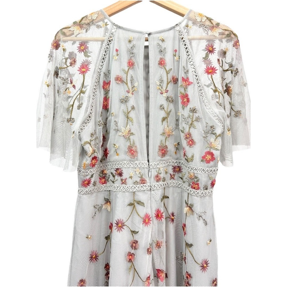 ASOS Design Bridesmaid Floral Embroidered Maxi Dress with‎ Embellishment Size 10 - Picture 11 of 12